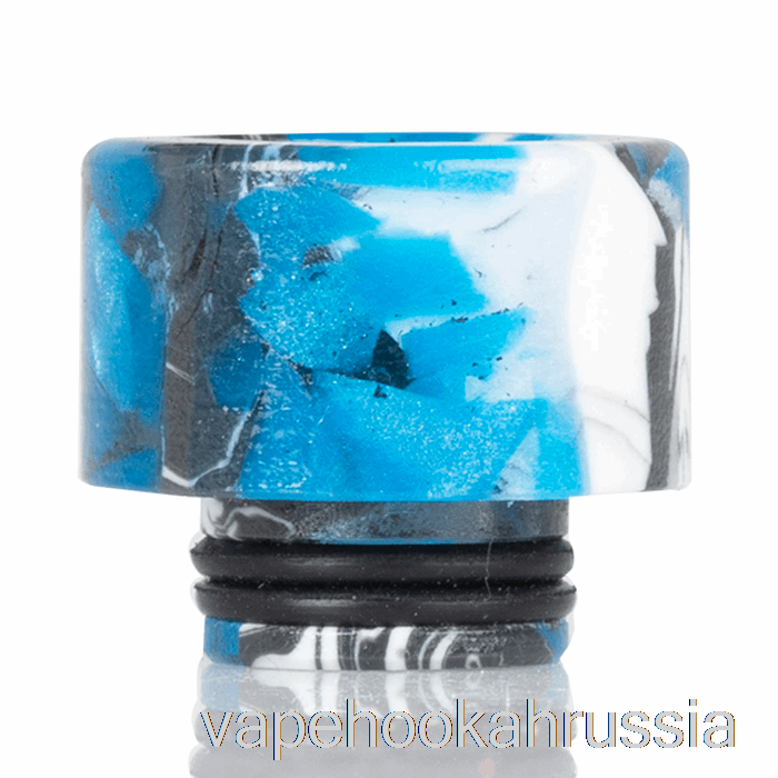 Vape Russia 510 широкопроходной полимерный дрип тип синий/черный/белый